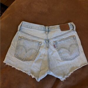 Levi's Light Wash High-Rise Denim Shorts - Light Blue